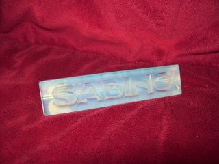 Antique Sabino French Opalescent Glass Sign Or Display Piece - Very Rare