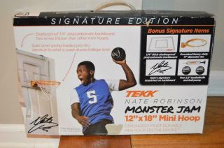 Rare Nate Robinson Tekk Monster Jam 12”x18” Mini Basketball Hoop Set
