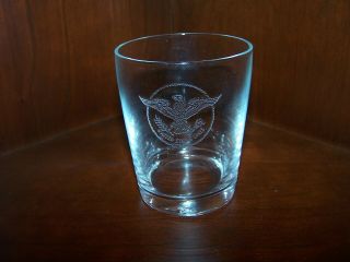 Rare Vintage United States Lines Ocean Vessel 3.  5in Barware Glass W/eagle 2