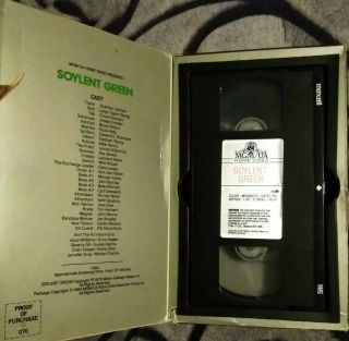 RARE Soylent Green VHS 1973/1983 - Big Box - Charlton Heston MGM vintage retro 2