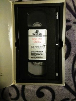 RARE Soylent Green VHS 1973/1983 - Big Box - Charlton Heston MGM vintage retro 3