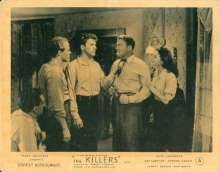 The Killers Rare Lobby Card Burt Lancaster Gets Tough With Albert Dekke