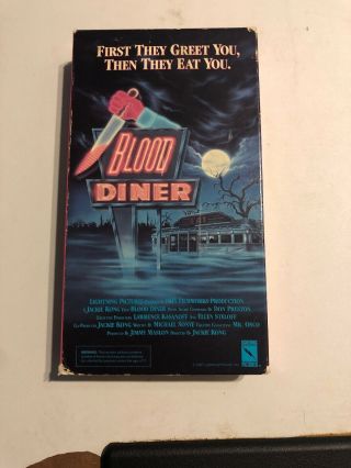 Blood Diner Vhs Vestron Video Horror Gore Rare Oop