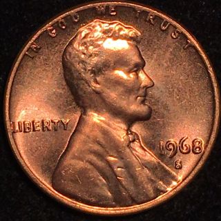 1968 S/s Lincoln Cent Ddo Double Die Obverse Gorgeous Red Rare Gem Coin