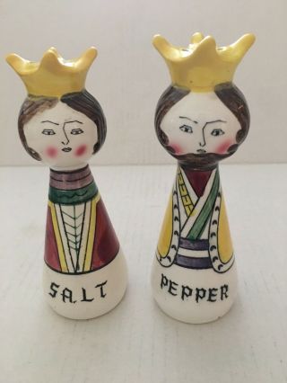 Rare Retro Vintage Tilso Tall King & Queen Salt & Pepper Shakers