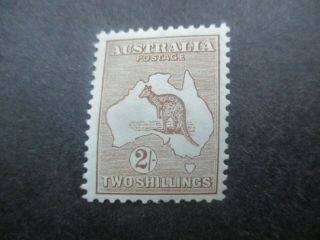 Kangaroo Stamps: 2/ - Brown 1st Watermark - Rare (c285)