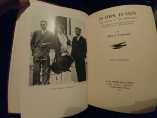 Amelia Earhart 20 Hrs 40 Min.  Our Flight in The Friendship 1st Ed.  Very RARE 8