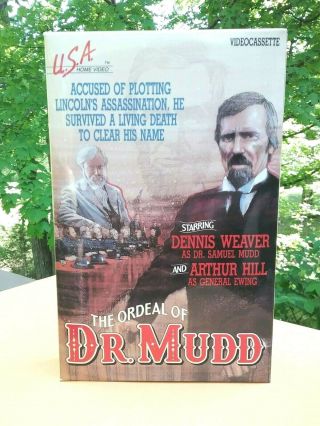 Vintage The Ordeal Of Dr.  Mudd Vhs Rare Oop Usa Home Video Big Box Dennis Weaver