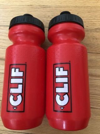 2019 Clif Bar Water Bottle Rare Limited Edition $20 Red Black Pair