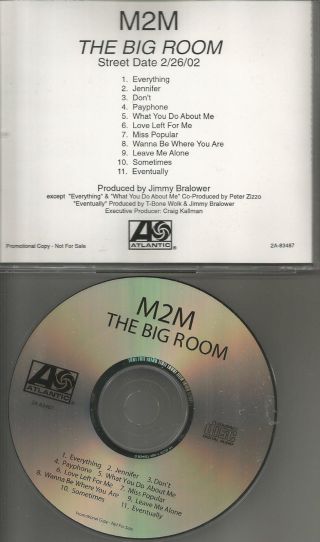 Marit Larsen M2m The Big Room Ultra Rare Advnce Promo Dj Cd Usa 2004
