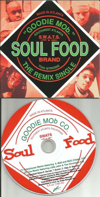 Cee Lo Green Goodie Mob Soul Food W/ 2 Rare Remixes Card Sleeve Usa Cd Single