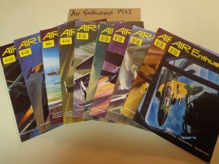 Air Enthusiast Magazines (10 Issues) 1972 Rare Military Aviation