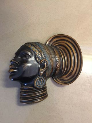 Vintage Mid Century Achatit Bust/mask Made In Germany Rare Piece - Look Around -