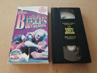 Wwf Bloopers Bleeps And Bodyslams 1994 Vhs Coliseum Video Rare Wrestling Wwe
