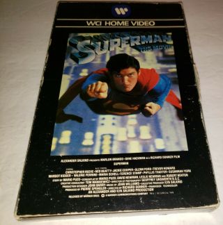 Superman: The Movie Vhs Big Box Wci Vintage Rare Christopher Reeve 1978