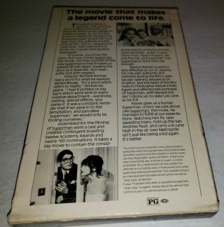 SUPERMAN: THE MOVIE VHS BIG BOX WCI VINTAGE RARE CHRISTOPHER REEVE 1978 3