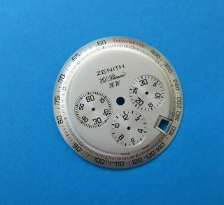 Rare Zenith 1990s - 2000s El Primero " Hw " Chronograph Mens Wristwatch Dial