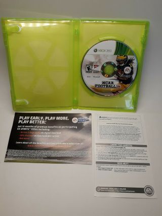 Xbox 360 Ea Sports Ncaa Football 14 W/inserts Limited Rare 2014 Video Game