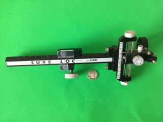 Sure Loc By Gibbs Bow Sight Level Archery Single Post Hooded Usa Rare 12.  5”