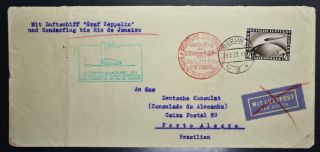 Germany To Brazil 1931,  $$$,  Zeppelin,  Rare Air Cover,  Berlin Connecting Flight