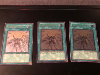 Yu - Gi - Oh Solar Recharge Ultimate Rare First Edition X3