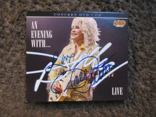 Dolly Parton " An Evening With Dolly Live " 2012 Dvd,  Cd Rare Autographed By Dolly