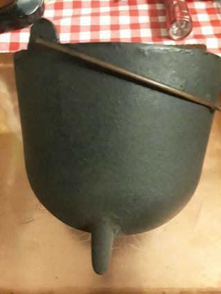 Antique No.  2 Cast Iron Bean Pot Peyote Drum Kettle Drum Cauldron Rare