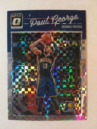 2016 - 17 Donruss Optic Checkerboard Prizm Paul George Ssp Rare Indiana Pacers