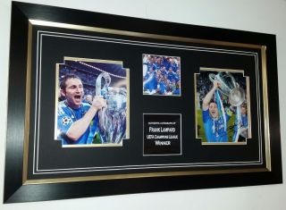 Rare Frank Lampard Of Chelsea Signed Photo Autograph Display Champions League