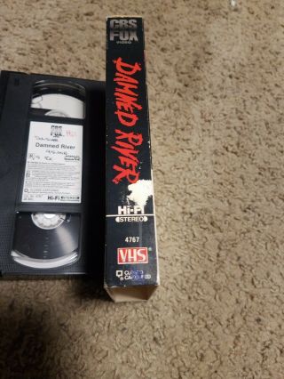 Damned River (VHS,  1989) CBS FOX Video Rare OOP Action Packed R Rated Color 4