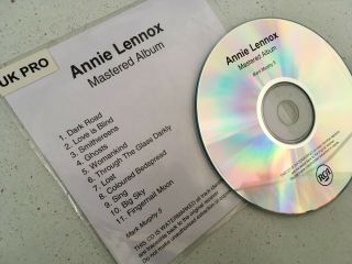 Annie Lennox " Mastered Album " Very Rare Uk Promo Cd Eurythmics Mass Destruction