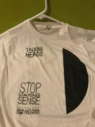 Talking Heads,  Stop Making Sense Promo T - Shirt Rare Official Record Label Item