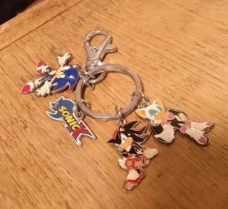 Sonic The Hedgehog Key Chain Shadow Rouge Sonic X Key Ring Toy Figure Rare