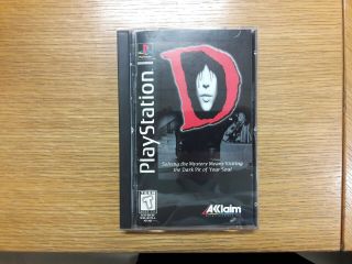 D (sony Playstation 1,  1996) Complete 3 Disc Set Rare And