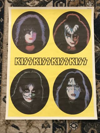 Vintage 1978 Kiss Solo Album Covers Poster Rare Aucoin Rock Gene Paul Ace Peter