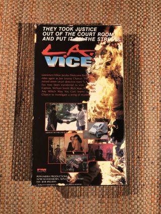 RELISTED LA Vice VHS Lawrence Hilton Jacobs Raedon Crime Thriller RARE HTF OOP 2