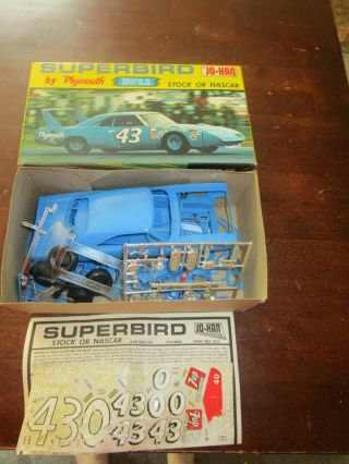 Rare Jo - Han Superbird By Plymouth Stock Or Nascar Molded In Petty Blue Gc - 1470