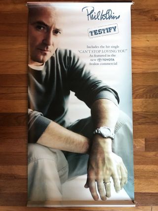 Phil Collins Testify RARE promo vinyl banner Poster ' 02 2