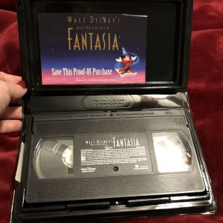 Rare 1132 Disney Masterpiece Fantasia on VHS with proof of purchase inside 3