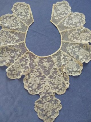 Antique Bobbin Lace Collar / Rare Mechlin Lace