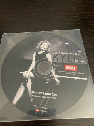Kylie Minogue " On A Night Like This " Rare Promo Cd Form Columbia