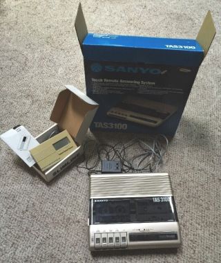 Sanyo Tas3100 Vox Cassette Telephone Answering System - Rare Find