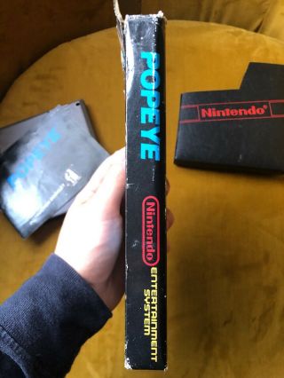 Popeye Complete CIB Nintendo 1985 RARE Hangtab NES Black Box RARE 8