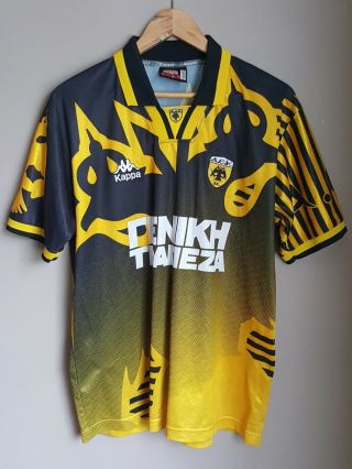 Rare Aek Athens 1998/1999 Kappa Football Soccer Shirt Jersey Greece ΑΕΚ L
