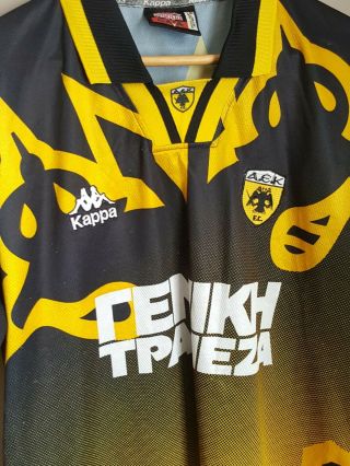 Rare AEK Athens 1998/1999 Kappa Football Soccer Shirt Jersey Greece ΑΕΚ L 3