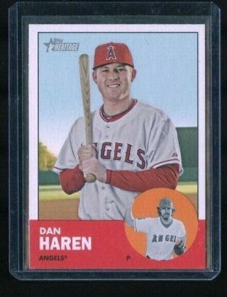 2012 Topps Heritage Dan Haren Error Variation Card 231 Ssp Rare Angels
