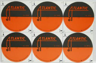 ATLANTIC Records 45rpm record labels RARE vintage uncut RARE 3 sheets 2