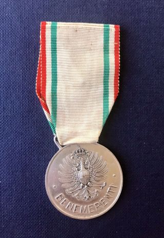 Rare Italy Kingdom 1913 Italian Red Cross Benemerenti Silver Medal 2