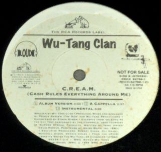 WU TANG CLAN C.  R.  E.  A.  M.  US W/L PROMO 12 