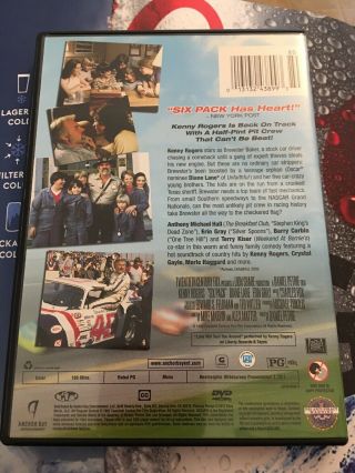 Six Pack (DVD,  2006),  Anchor Bay,  Kenny Rogers,  Diane Lane,  NASCAR,  Rare & OOP 2